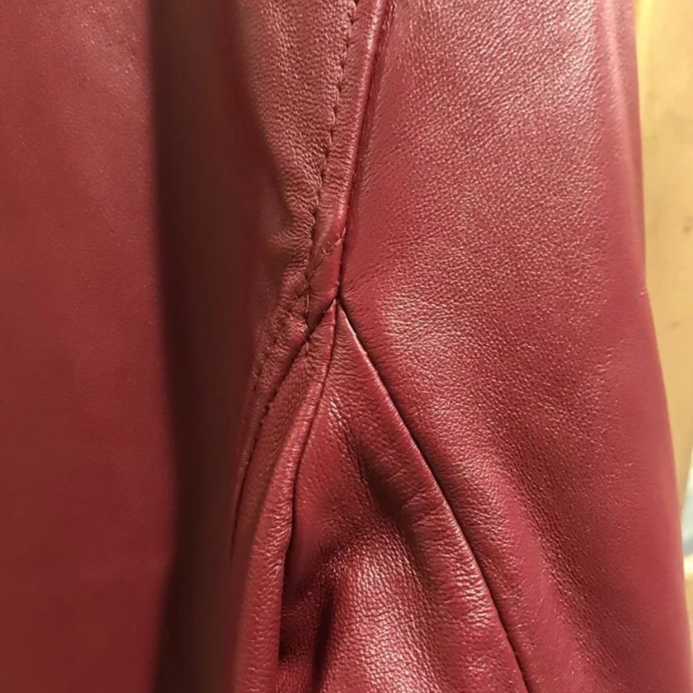 Leather Jacket ~ Siena Studio~Wine/Burgundy~Medium - image 5